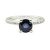 Image 2 : 2.00 ctw Blue Sapphire and Diamond Ring - Platinum