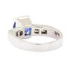 Image 3 : 2.28 ctw Sapphire And Diamond Ring - 18KT White Gold