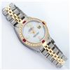 Image 3 : Rolex Ladies 2 Tone Yellow Gold MOP & Ruby Diamond Datejust Wriswatch