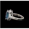 Image 3 : 14KT White Gold 5.42 ctw Tanzanite and Diamond Ring
