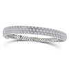 Image 1 : Womens Round Diamond Bangle Bracelet 2-1/2 Cttw 14kt White Gold - REF-197M5H