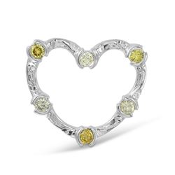 0.55 CTW Diamond Pendant 14K White Gold - REF-56Y7X