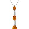 Image 1 : Genuine 1.71 ctw Citrine Necklace 14KT White Gold - REF-27H5X