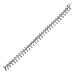 4.54 CTW Diamond Bracelet 18K White Gold - REF-466M8F