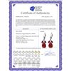 Image 2 : Genuine 11 ctw Ruby Earrings 14KT Rose Gold - REF-97K2V