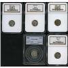 Image 1 : Lot of Five Nickel Three Cent Pieces Proof 65
