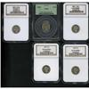 Image 1 : Lot of Five Liberty Head Three Cent Nickels Proof
