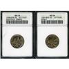 Image 1 : Lot of Two Buffalo Nickels. ANACS