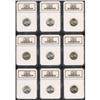 Image 1 : Lot of Twelve Jefferson Nickels NGC and ANACS