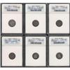Image 1 : Lot of Six Early Half Dimes ANACS