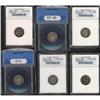 Image 1 : Lot of Six Barber Dimes ANACS