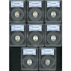 Lot of Mercury Dimes PCGS