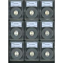 Lot of One Hundred Nineteen Mercury Dimes PCGS