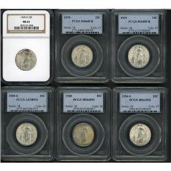 Lot of Six Standing Liberty Quarters