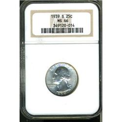1939-S Washington 25C NGC MS66