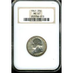 1941 Washington 25C NGC MS67