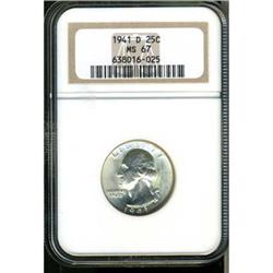 1941-D Washington 25C NGC MS67