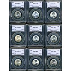 20 Washington Quarters 1932-1940