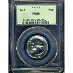 1941 Washington 25C PCGS Proof 65