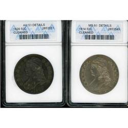 Lot of Two Capped Bust Half Dollars ANACS