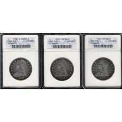 Lot of Three Capped Bust Half Dollars ANACS