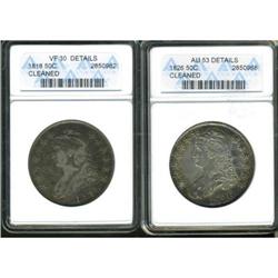 Lot of Two Capped Bust Half Dollars ANACS
