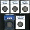 Image 1 : Lot of Five Seated Liberty Half Dollars ANACS