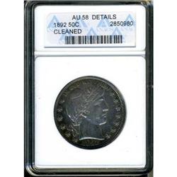 1892 Barber 50C ANACS AU58 Details