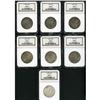 Image 1 : Lot of Seven Walking Liberty Half Dollars NGC MS