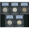 Lot of Five Walking Liberty Half Dollars PCGS