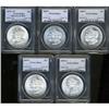 Image 1 : Lot of Five Morgan Dollars PCGS