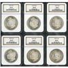 Image 1 : Lot of Six 1879-S Morgan Dollars NGC MS66
