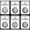 Image 1 : Lot of Six 1880-S Morgan Dollars NGC MS66