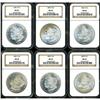 Image 1 : Lot of Six 1880-S Morgan $1 NGC MS66