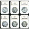Image 1 : Lot of Six 1880-S Morgan $1 NGC MS66
