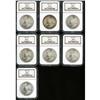 Image 1 : Lot of Seven 1882-S Morgan Dollars NGC MS66