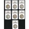 Image 1 : Lot of Seven 1884-O Morgan Dollars NGC MS66