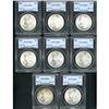 Image 1 : Lot of Eight Morgan Dollars PCGS