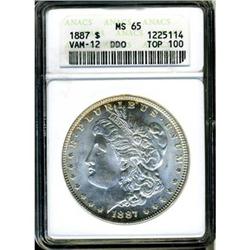 1887 $ ANACS MS65 VAM-12 DDO TOP 100