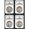Image 1 : Lot of Four 1887 Morgan Dollars NGC MS66