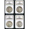 Image 1 : Lot of Four 1887 Morgan Dollars NGC MS66
