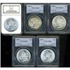 Image 1 : Lot of Five Morgan Dollars
