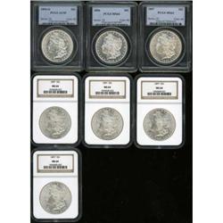 Lot of Thirteen Morgan Dollars