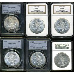 Lot of Six Morgan Dollars