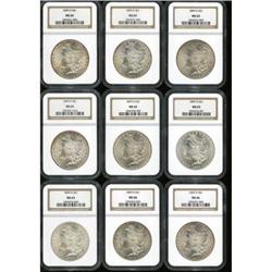 Lot of Ten 1899-O Morgan Dollars NGC