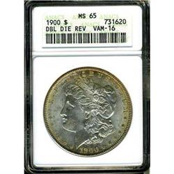 1900 Morgan $1 ANACS MS65 DBL DIE REV VAM-16