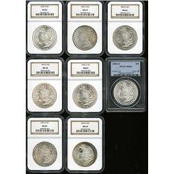 Lot of Eight Morgan Dollars
