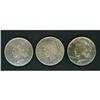 Image 1 : Lot of Three 1921 Peace Dollars Raw