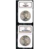 Image 1 : Lot of Two Peace Dollars NGC