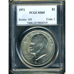 1971 Eisenhower $1 PCGS MS65